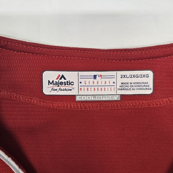 Los Angeles Angels Majestic Red Cool Base Jersey Women's XXL - Picture 4 of 10